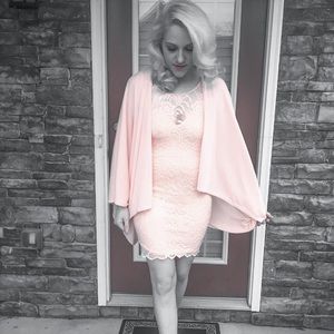 Pink lace dress